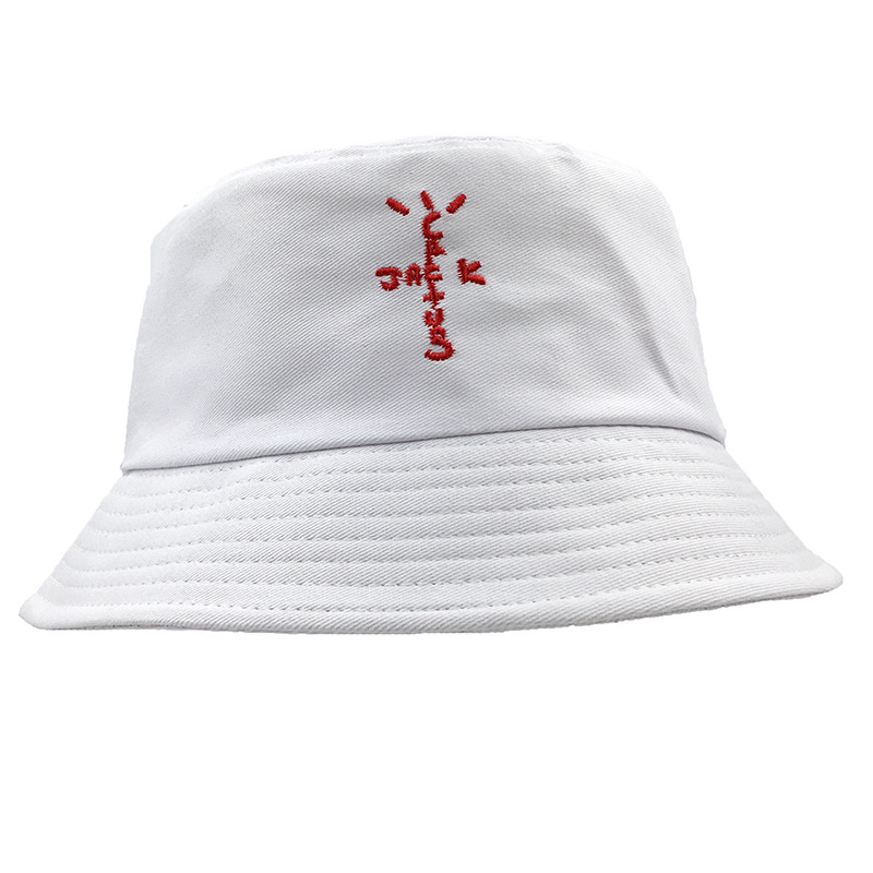 

Men and Women Outdoor Shade Basin Hat Cactus Jack Embroidery Caps Couple Travis Scott Letters Cotton Hats, Black