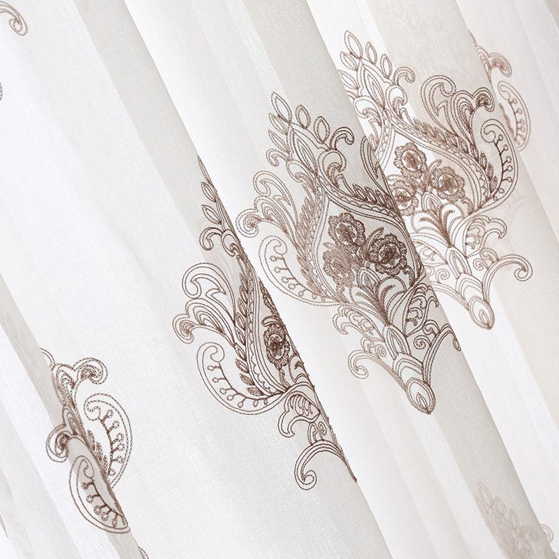 

Curtain & Drapes European-style Curtains, Balcony, Bay Window, White Translucent And Half-shading Tulle Curtains For Living Dining Room Bedr