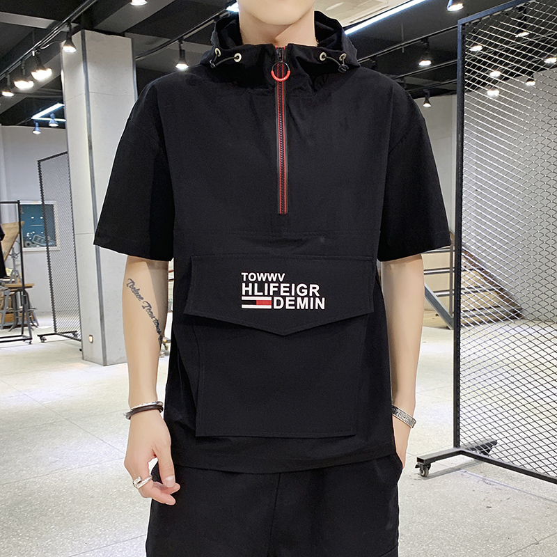 

New 2021 Brand Men's t Shirts Graphic Summer Hoodies Tops & Tees Short Sleeves Clothes Plus Size Homme Korean Style Fashion Clothing Lk2j, White