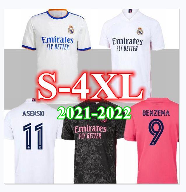 

REAL MADRID jerseys 2021 2022 soccer football shirts ALABA HAZARD SERGIO RAMOS BENZEMA ASENSIO MODRIC MARCELO camiseta men 2021 2022 football uniforms, 20 21 black
