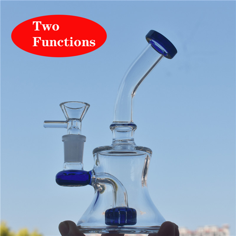 

New Glass Water Bongs Heady Beaker Bong Dab Oil Rigs Glass Water Pipe 14mm female Recycler Bong For Smoking with 14mm glass oil burner pipe