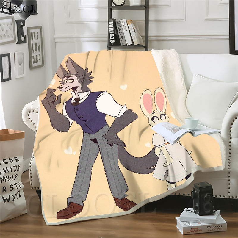 

CLOOCL Cartoon BEASTARS 3D Print Harajuku Air Conditioning Blanket Sofa Teens Bedding Throw Blankets Plush Quilt