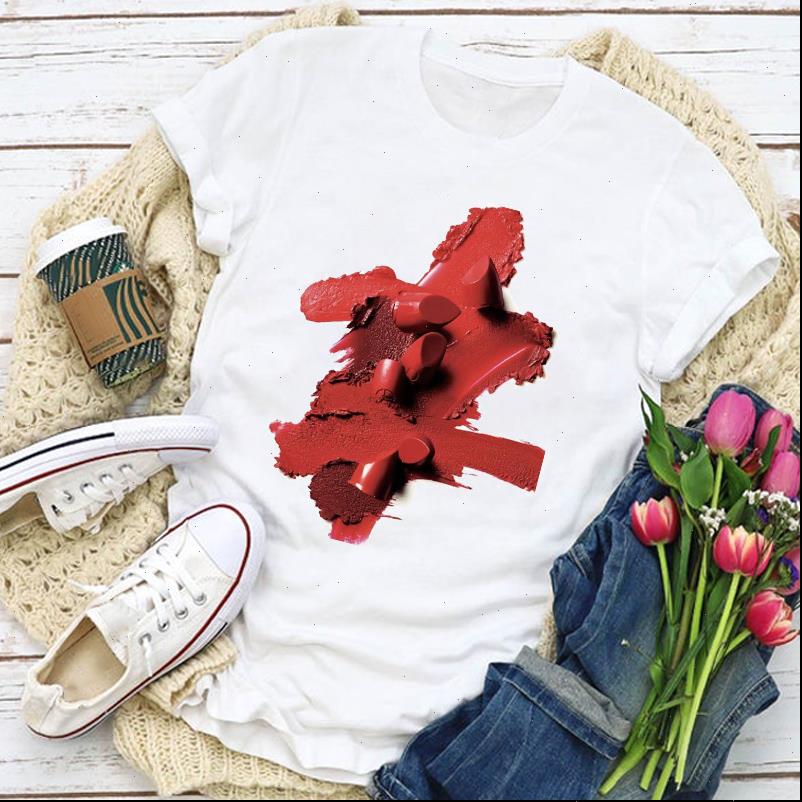 

women t womens graphic 3d finger nail paint color fashion printed cotton tshirt female tee shirt ladies clothes, White