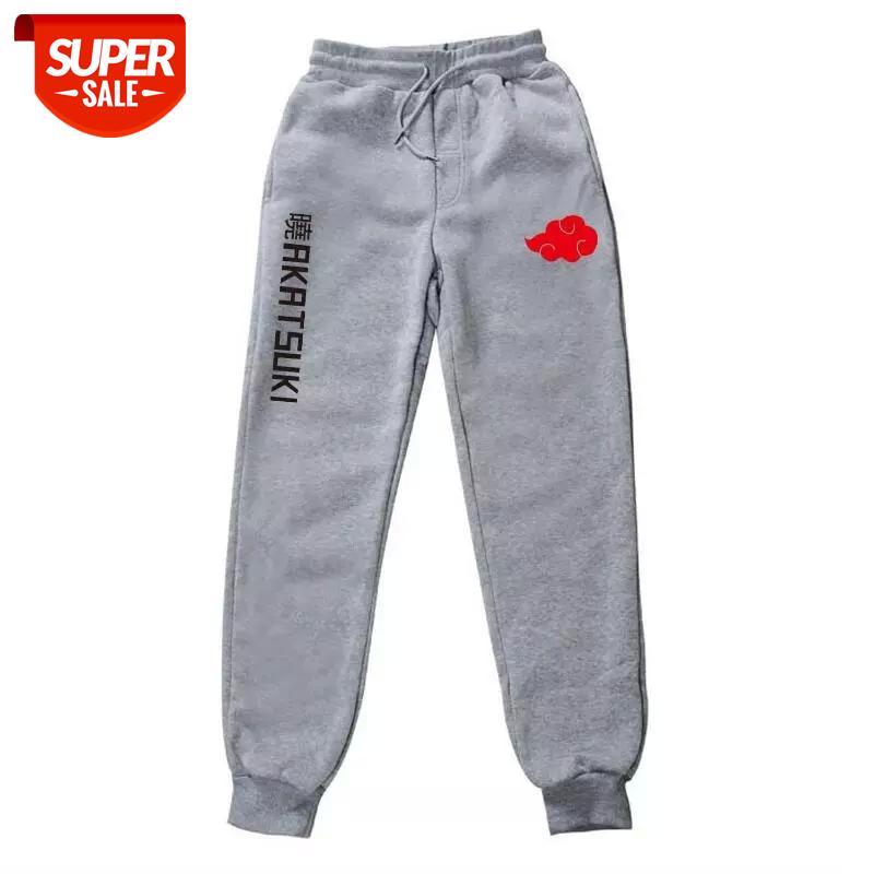 

Japan Anime Naruto Pants Akatsuki Fleece Trousers joggers Women Men Jogging Pants Hip hop Streetwear comfortable Sweatpants #xM3Z, Black