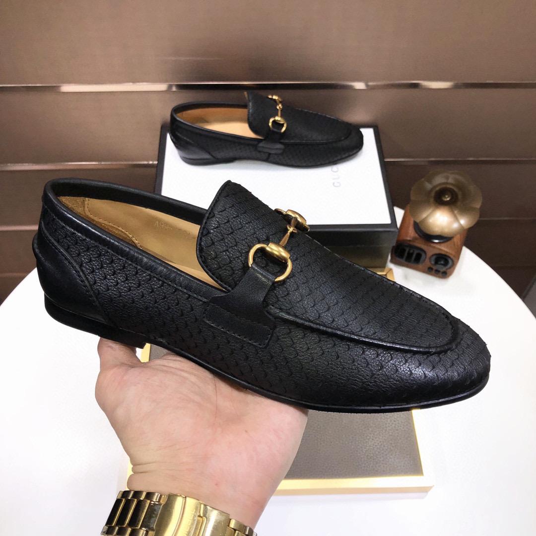 

2022 Embroidered Loafer Men Formal Shoes Men's Suede Loafers Mens Luxury Black Leather For Piergitar Italian Brown designer Dress Skin, #10