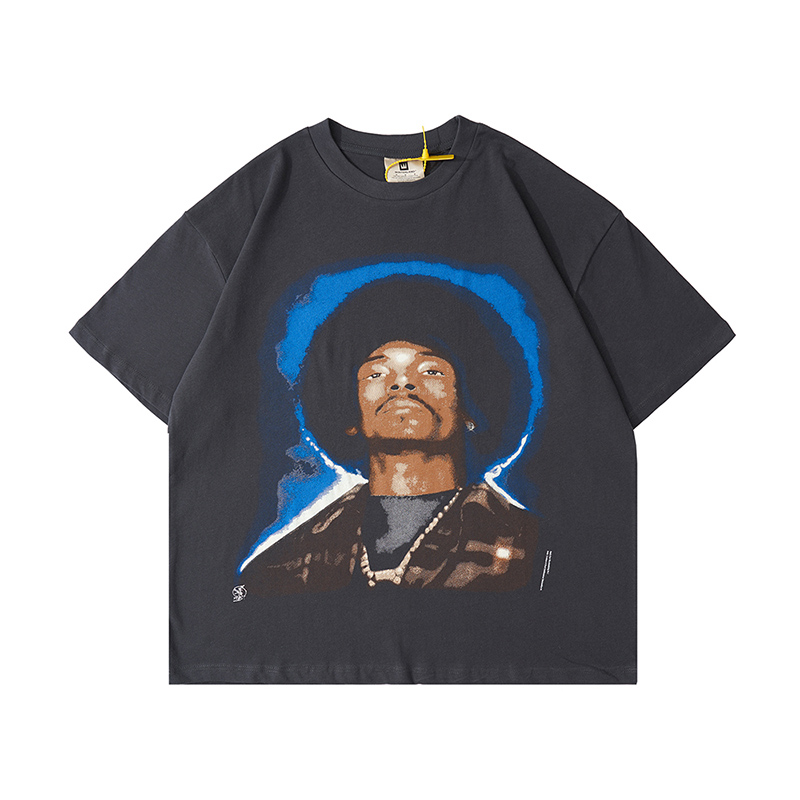 

2021 USA spring summer T Shirt Cool Men Women portrait high street skateboard Cotton Tee Tshirt, White;black