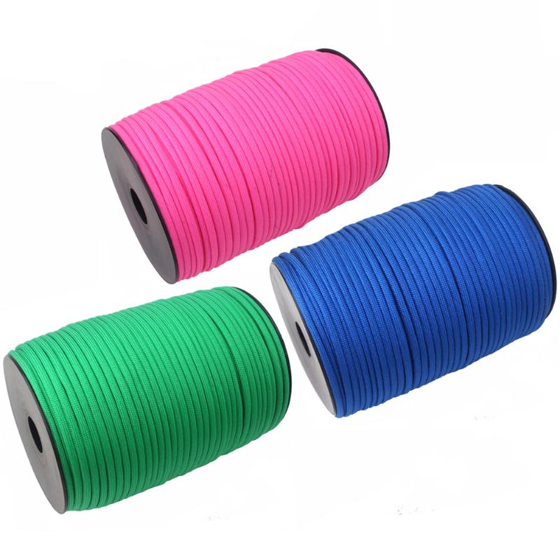 

100m/Spool Paracord 550 Ooudoor Survival Paracord Rope 4mm 7 Stand Cores Paracorde Cord for Jewelry Making 8 Spools/Lot