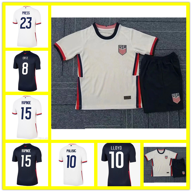 

4 stars US 2020 21 PULISIC REYNA A Soccer men women kids kit Jerseys DEST MCKENNIE LLOYD MORGAN America Football United States Shirts pants, Black;yellow