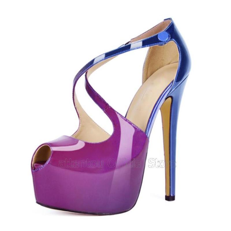 

Fashion Super High Heeled Pumps Women Thin High Heels Waterproof Designer Peep Toe Dress Shoes Plus Size 45, As showed color