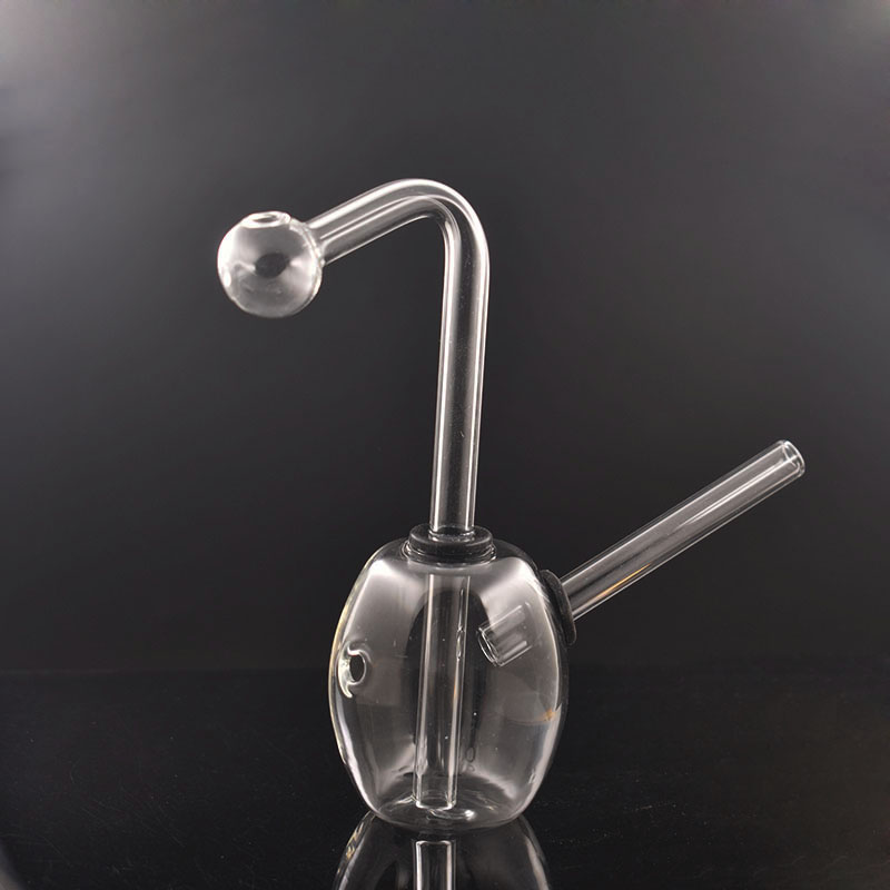 

Mini Glass Oil Burner Bong Hookah Water Pipes portable Thick Pyrex Clear Heady Recycler Dab Rig Hand Bongs for Smoking with oil pot