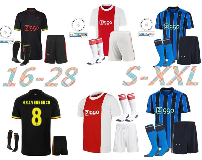 

21 22 TADIC BERGHUIS GRAVENBERCH Soccer Jersey full set Amsterdam KUDUS BLIND PROMES HALLER NERES CRUYFF KLAASSEN 2021 2022 AJAXEs men kid kit football shirt sock 123, Gold