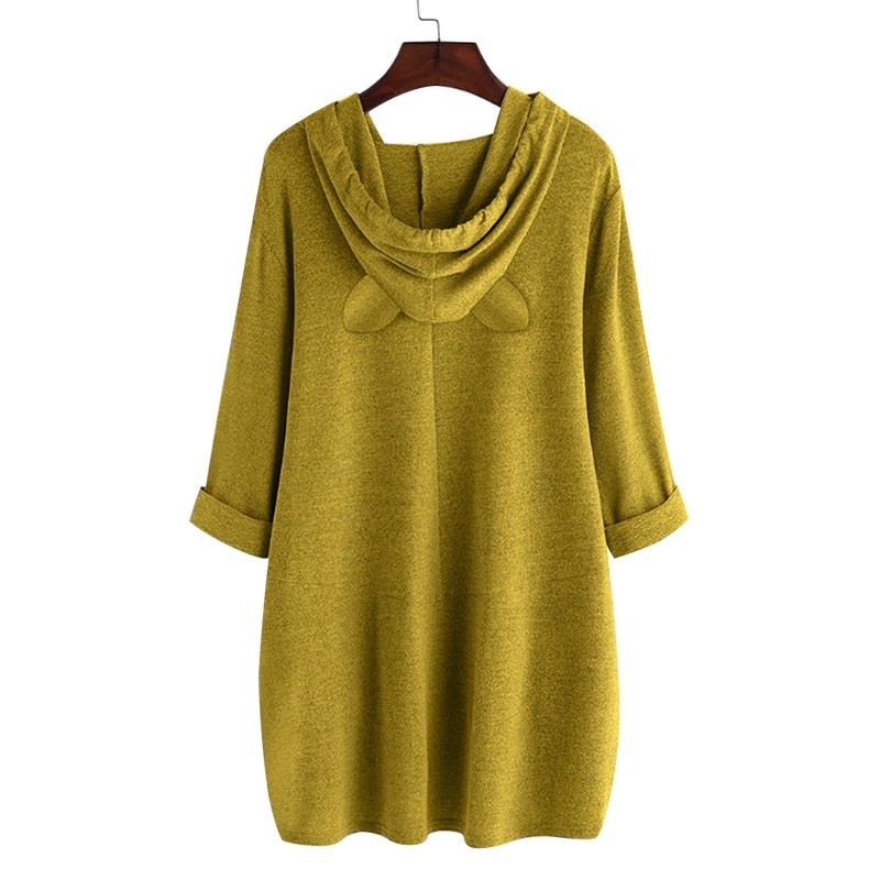 

2021 New Oversized Hoodie Women Clothes Autumn Winter Print 3/4 Sleeve Fashion Harajuku Sweatshirts Female Casual Pullovers Tops 088q, Pink