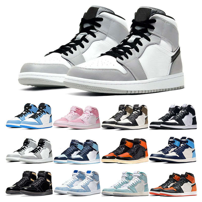 

basketball shoes 1s mens trainer jumpman 1 women University Blue Dark Mocha Obsidian Smoke Grey Panda Blue sneaker Chill outdoor sports shoe