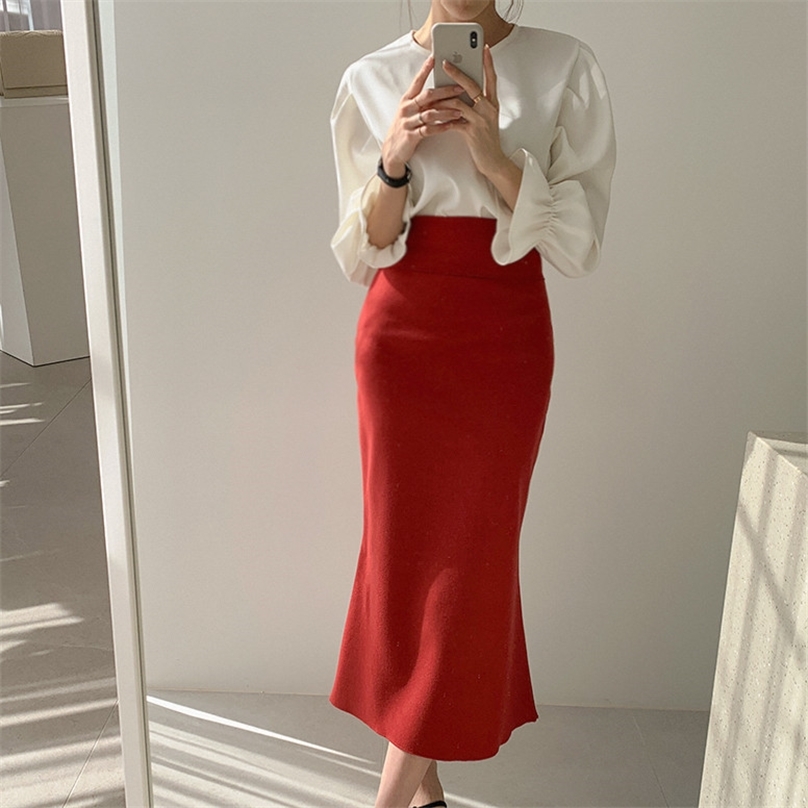 

Firm offers spot small sweet wind pencil skirt s long in restoring ancient ways hip of tall waist pack 210602, Red