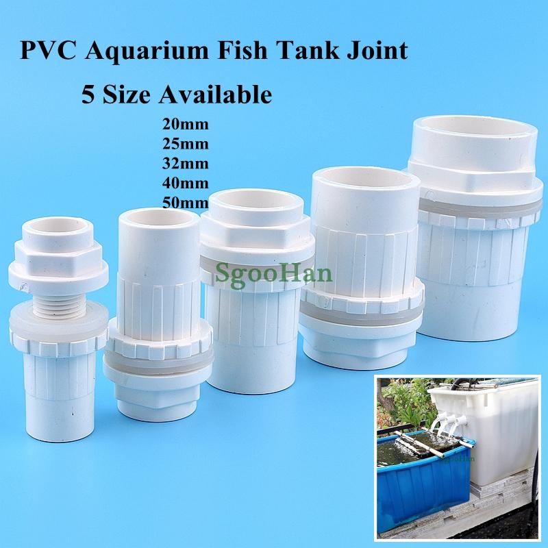 

ID 20~50mm PVC Pipe Connectors Aquarium Thicken Fish Tank Drain Pipe Joints Garden Irrigation Water Supply Tube Drainage Parts