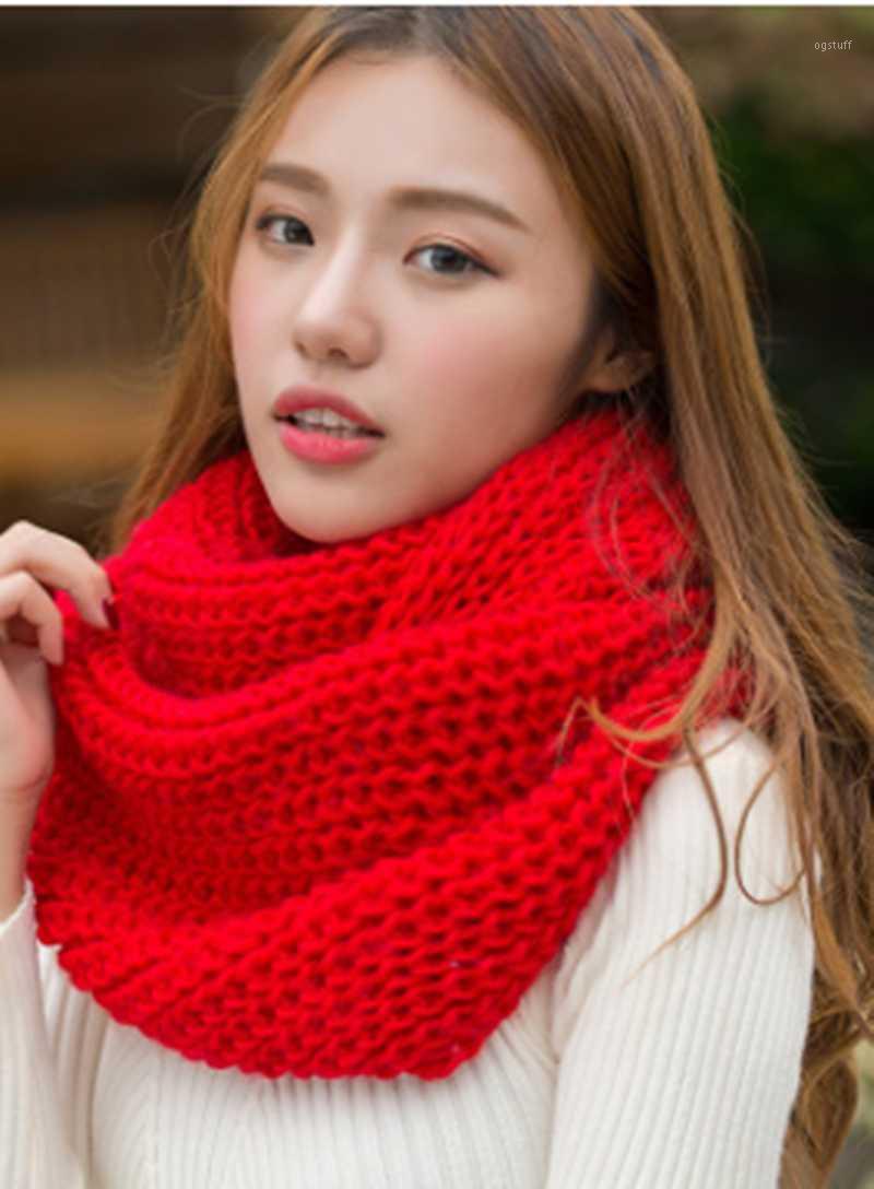 

Scarves 2021 Est Women Korean Causal Acrylic Foulard Femme Winter Thickened Warm Solid Scarf, Blue;gray
