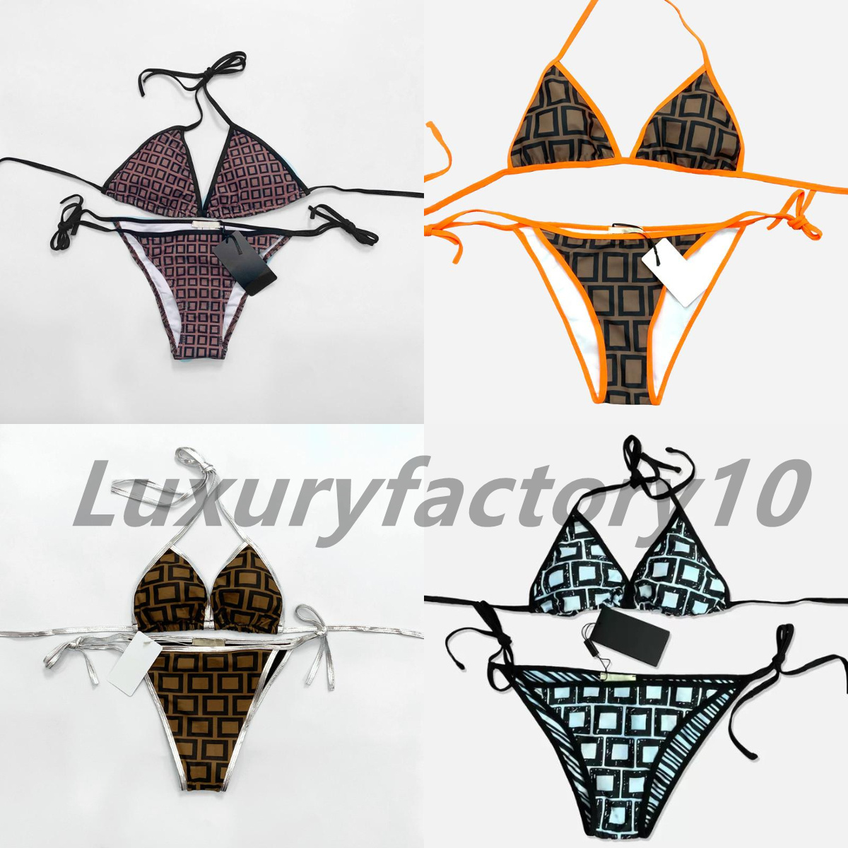 

4 Mix Colors Swimsuit Fashion sexy bikinis for women designer swim suit High end fashions Swimsuit low-waisted Letter Holiday