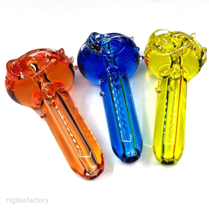 

3.9'' glass smoke pipe colorful feezable pipes high quality glass hand pipes