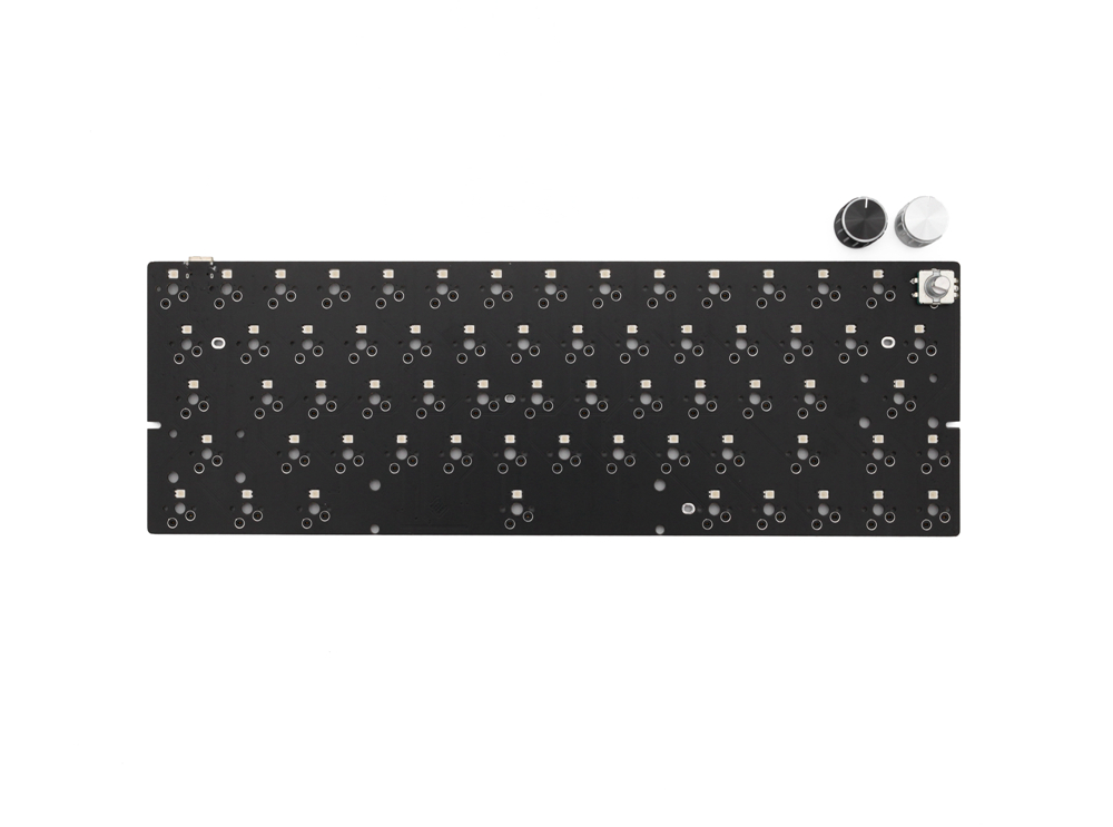 

bm60ec bm60 60% gh60 hot swappable Custom Mechanical Keyboard PCB programmed qmk VIA rgb switch type c Rotary Knob