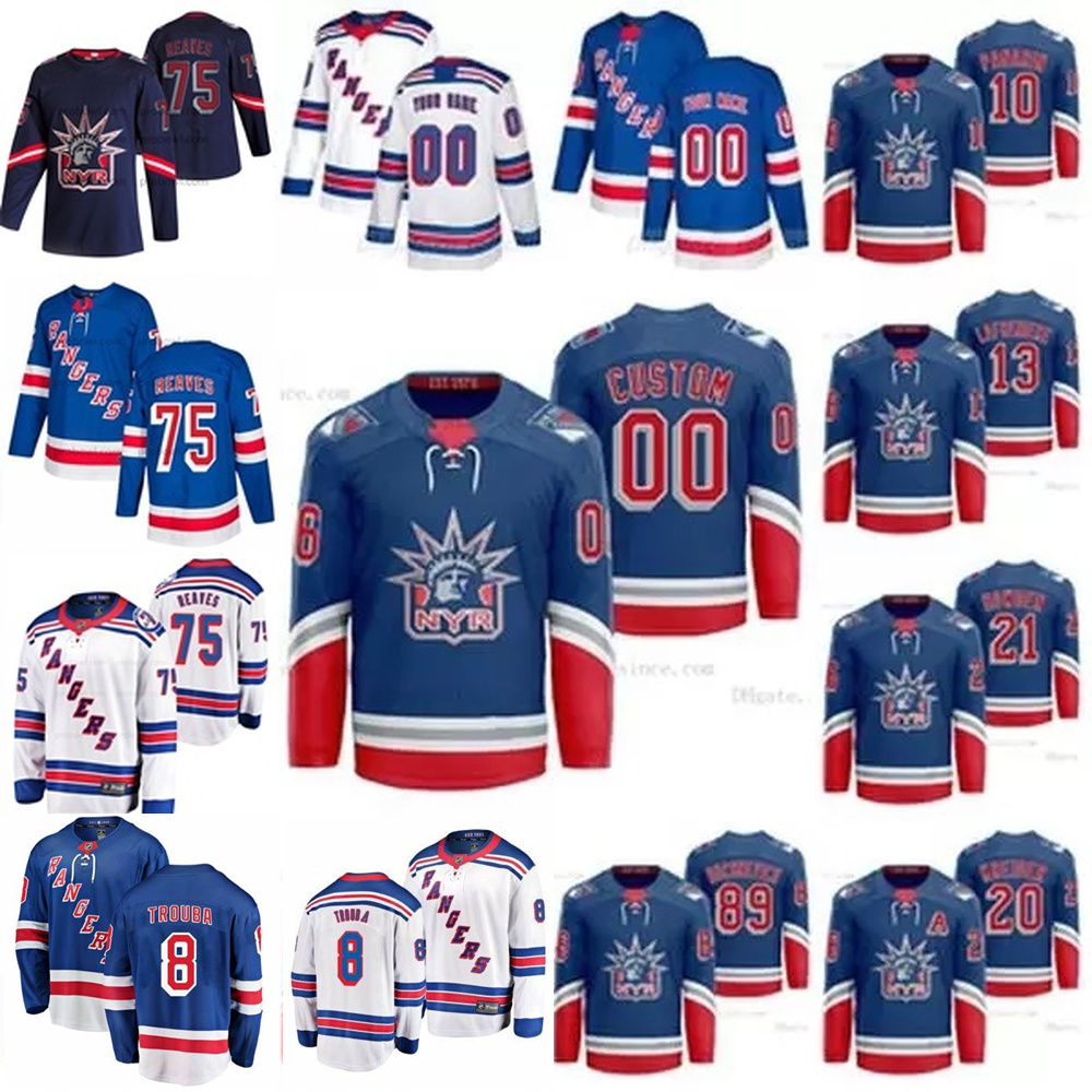 

Custom Ryan Reaves NY Rangers 2021 Reverse Retro Alexis Lafreniere Jersey Kaapo Kakk Jacob Trouba Panarin Zibanejad Chris Kreider Skjei Men Women Kids, 2021 navy mens s-3xl