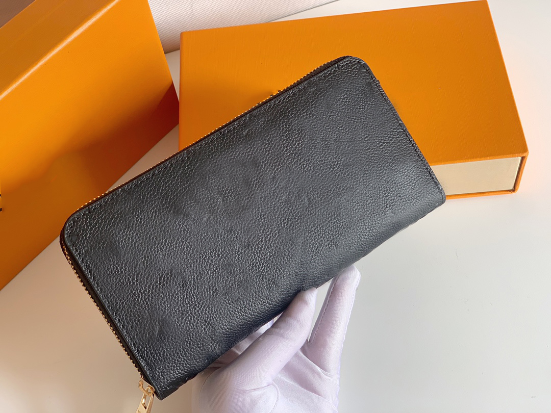 

High Quality 2021 Classic wallets Woman Fashion designers Clutch purses Monogrames Clemence long wallet Card Holder Purse With Box305i, Orange