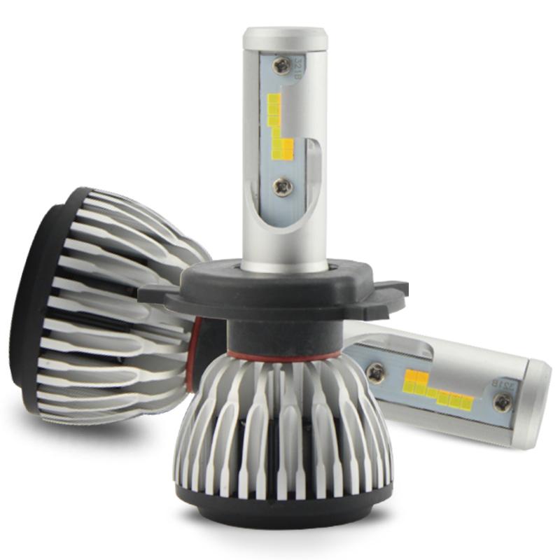 

Car Headlights 2Pcs/Set H4 Two Color Adjustable LED Headlight Bulbs 12V 40W 6000K 3200LM High Quality Super Bright Waterproof