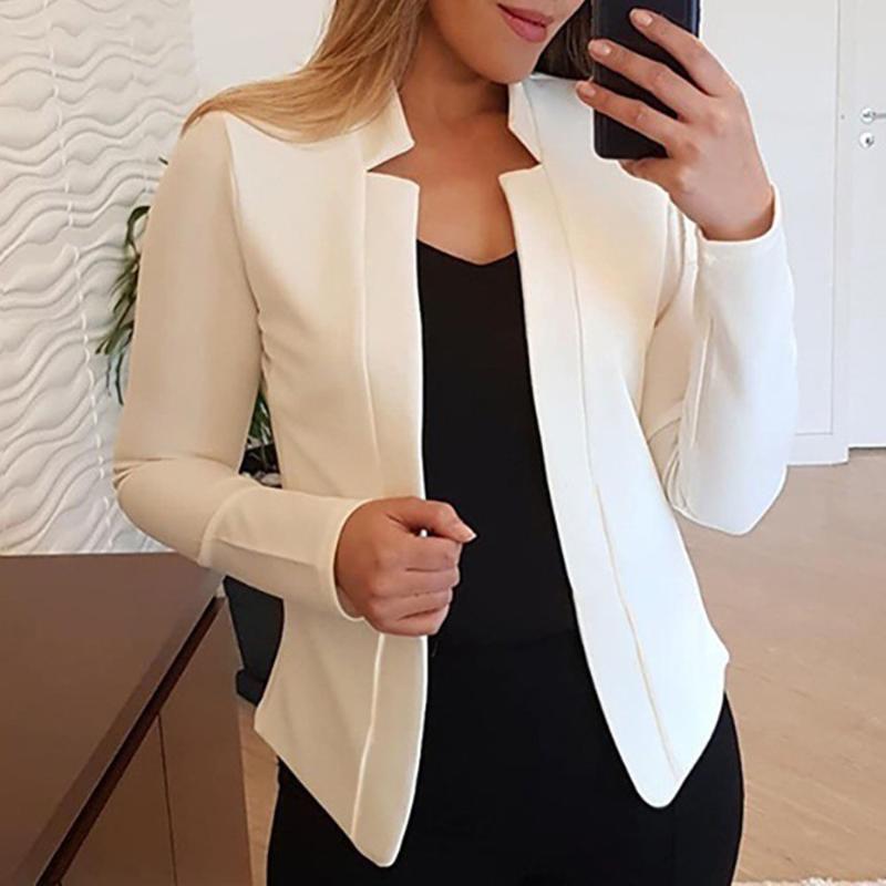 

Women' Suits & Blazers Women Elegant Office Ladies Blazer Workwear Fashion Long Sleeve Coat Outwear Plus Size 5XL Roupas Femininas, Black