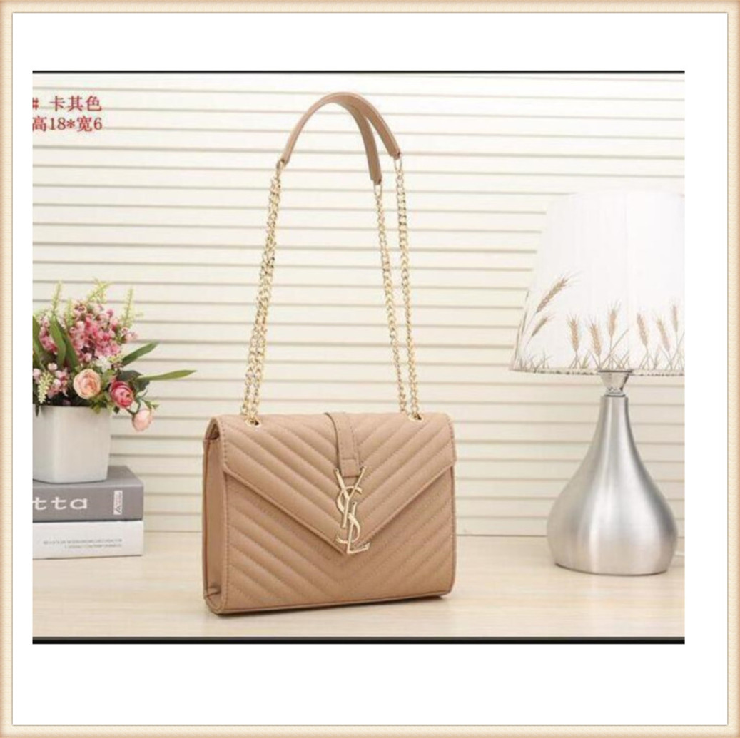 

New Fashion Crossbody Shoulder Women Purse Handbags Messenger Bags Wallet Tote Clutch Bag M49156 ySL, Golden;silver