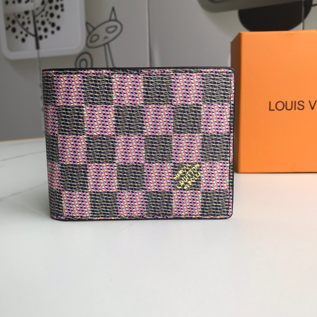 

Real Leather L Wallet Paris Plaid Style Designer Mens Wallet Women Purse Luxury Wallets handbag With Gift box 60895, Customize