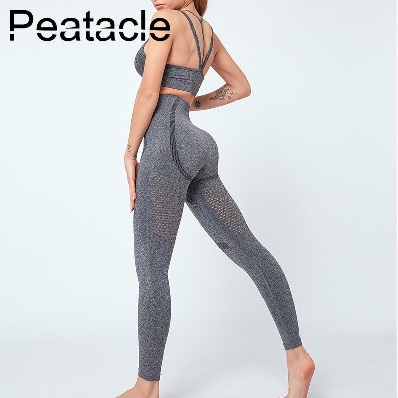 

Peatacle Leggings Sport Fitness High Waist Women Yoga Pants Tight Energy Seamless Gym Workout Breathable Quick Dry Tummy Control, Black