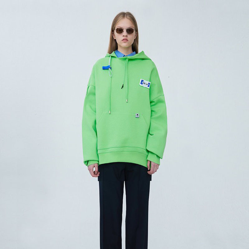 

2021 New Oversize Adererror Neon Green Hoodies Men Women Space Invaders Error Hoodie Mark Ader Sweatshirts Korean Style Htg1