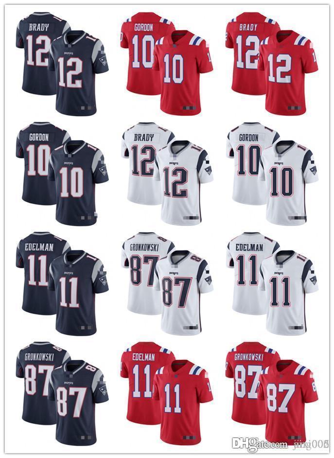 

Men Women Youth NewEnglandsPatriots12 Tom Brady 87 Rob Gronkowski 11 Julian Edelman 10 Josh Gordon custom Football Jersey, Black;red