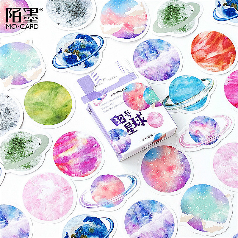 

3Pieces/Lot 1pack Lovely Planet Washi Tape Adhesive Tape Practical Shine Sticker Kawaii Scrapbooking Sticker Label Masking Tape 2016