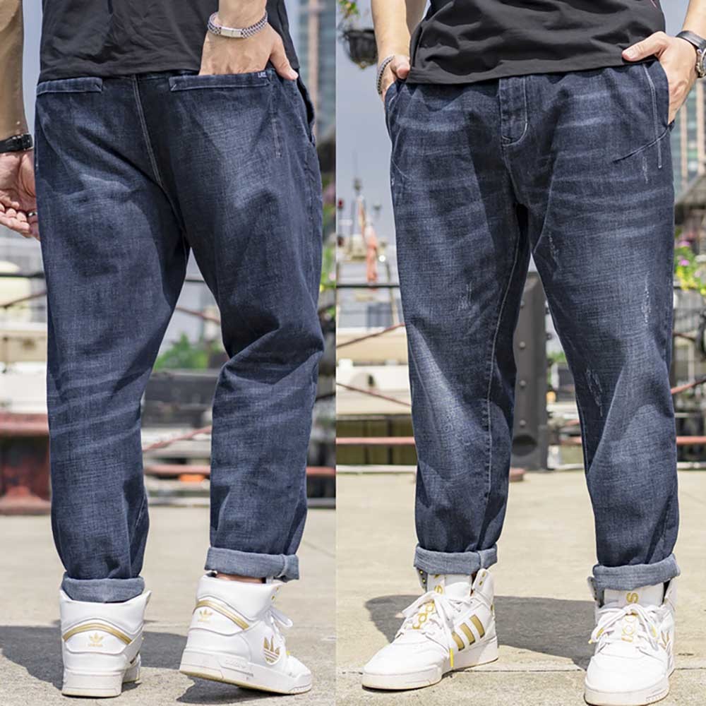 

2021 New Mode Plus Size Casual Brem Loose Hiphop Hare Brim Pants Berw, Blue