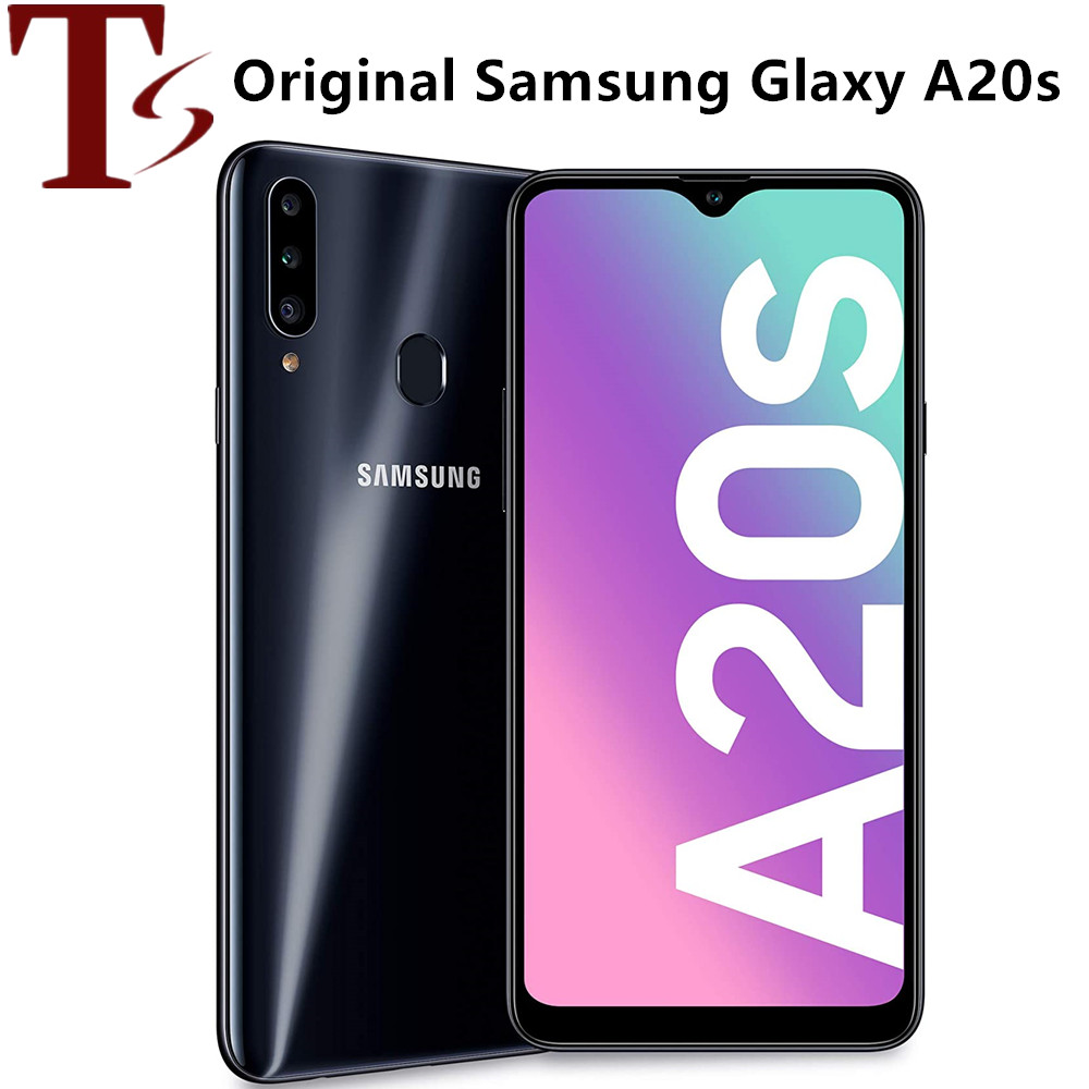 

refurbished original samsung galaxy A20s A20 4G Lte unlocked smart phone 2G RAM 32GB ROM triple rear cameras unlocked mobile phones