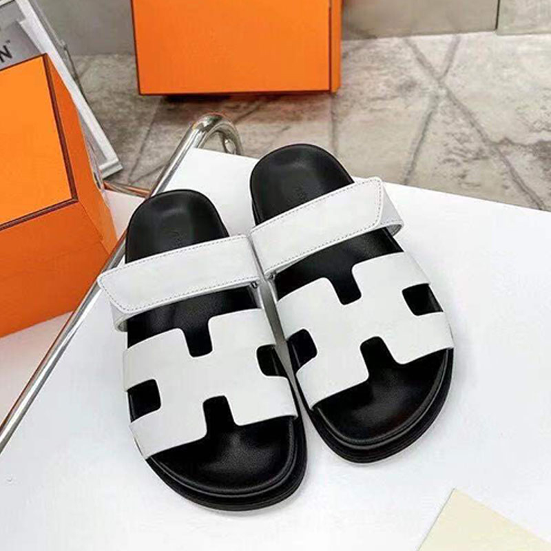 

Women Designers Flat Slides slippers Sandals Foam Runner White Platform Genuine Leather shoes Sandal Beach Novelty Scuffs shoe mules Womens slippe, Black