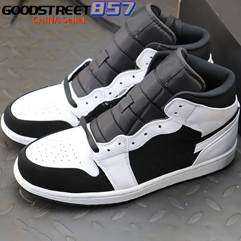 

Top quality Men jumpman 1 basketball shoes Classic Chicago unique design Black and white panda women's running sneakers non-slip, #1