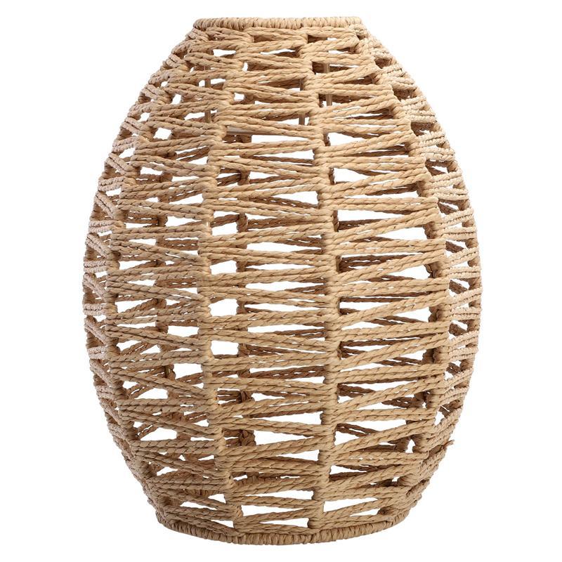 

Lamp Covers & Shades 1pc Hand-woven Lampshade Imitation Rope Woven Light Shade Creative Pendant Cover