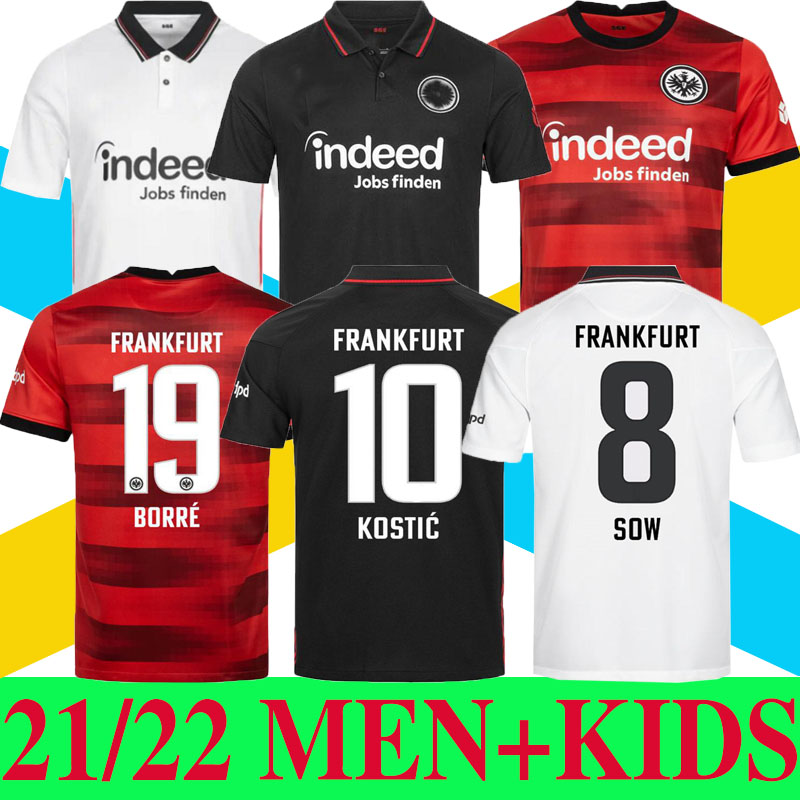 

21 22 Eintracht Frankfurt soccer jersey 2021 2022 Die Adler SOW Borré KOSTIC JOVIC Younes football uniform kids kit HASEBE KAMADA HINTEREGGER maillot de foot shirt, 21/22 3rd +patch