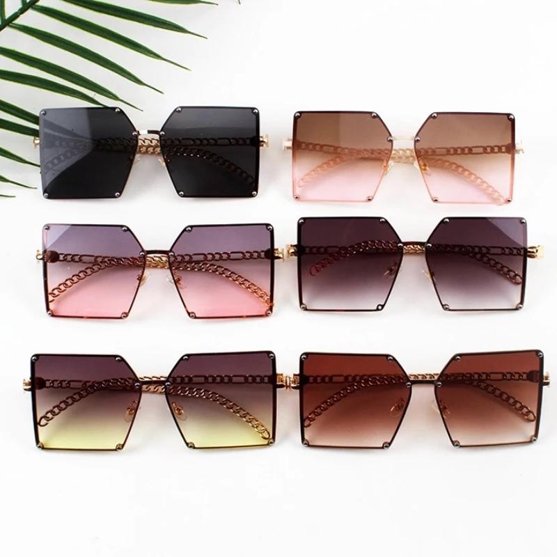 

Sunglasses Designer Oversized Shades For Woman Pink Fashion Square Retro Glasses Frame Sun Vintage