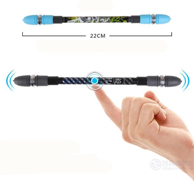 

None ZG-5091 Ball Point Penspinning Non Slip Coated Spinning Pen Learning Office Supplies, Random