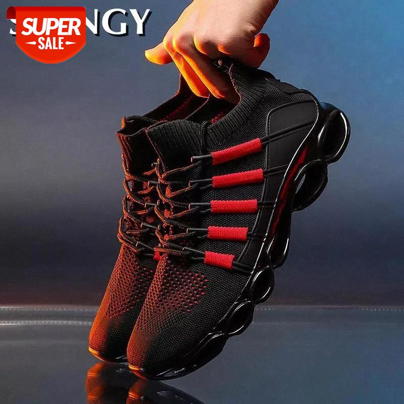 

Men's Shoes 2020 Sports Shoes Men Sneakers Casual Sports Breathable Summer Red Autumn Outdoor Blade Large Size #jK9c