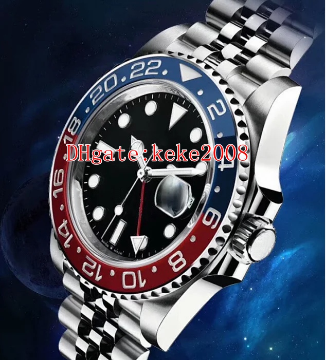 

Best Version 126710BLRO 126710 904L Pepsi Red Blue waterproof 40mm Blue Luminescent ETA cal.3285 Movement Automatic mechanical Men Watches, Slivery;brown