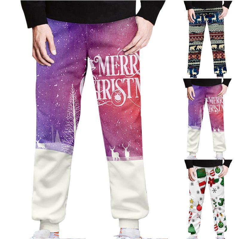 

Men's Pants Trousers Autumn Fashion For Men Trend Jogging Christmas Red Hip Hop Elastic Casual