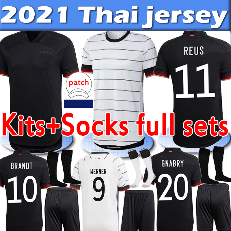 

Germany 2020 2021 Fans Player version soccer jerseys WERNER REUS KIMMICH KROOS GNABRY HAVERTZ Men Women Kids Kits socks full sets football shirts, 4 home women