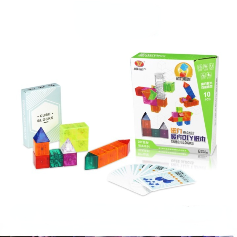 10 pieces of magnetic Rubik Cube building blocks YJ9002-image-749440912