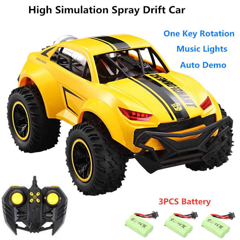 

High Speed 2.4G Spray RC Stunt Car 4WD Twist Car With Music Light Off Road Climbing Drift Vehicle Auto Spray Demo Kid Gift RCToy