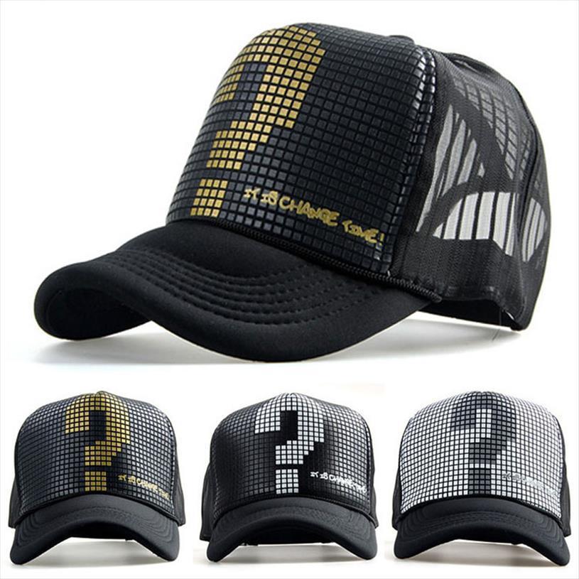 

men women mesh hat sports trucker visor adjustable snapback baseball cap, Blue;gray