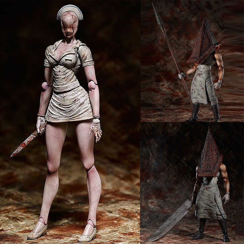

Figma Sp-055 Silent Hill 2 Red Pyramd Thing Figure Bubble Head Nurse Sp-061 Action Halloween Toy Doll GiftS07ESOIP