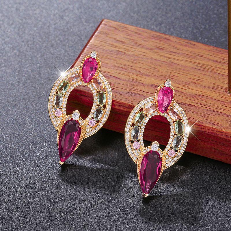 

Stud Europe And The United States Exaggerated Fashion Zircon Earrings S925 Sterling Needle Temperament For Woman